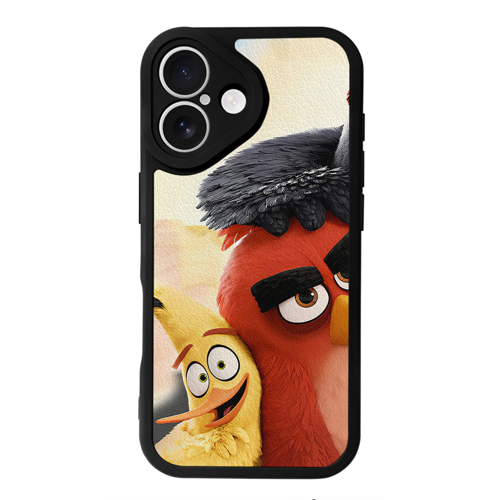 （画像用） Angry Birds アングリーバード 【iPhone 16シリーズ対応】シリコンスマホケース（レザー調） 材質：シリコン